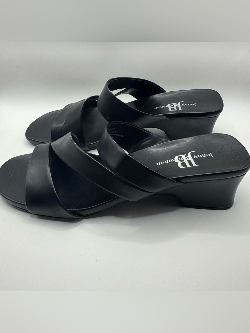 Jenny Buchanan Women's 8M Black Sandals Jaydn Neutral Normcore Office Summer